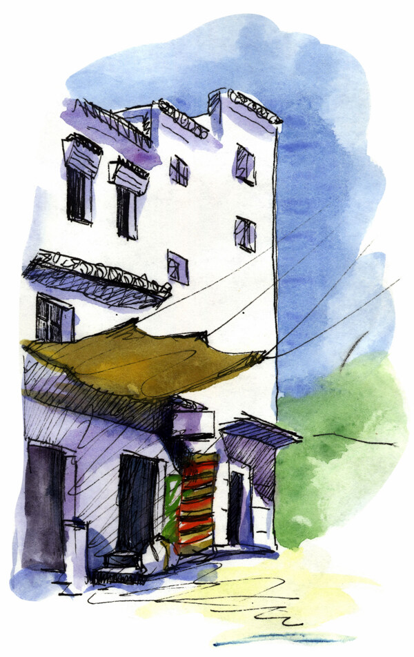 水彩風景彩繪世界0012