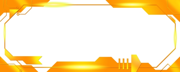 彩色科技长边框橙色装饰图