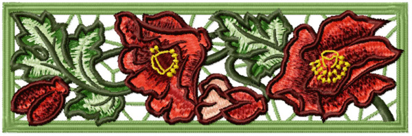 繡花花卉傳統(tǒng)圖案色彩紅色免費(fèi)素材