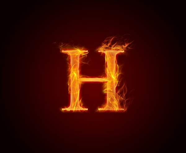 火焰字母H
