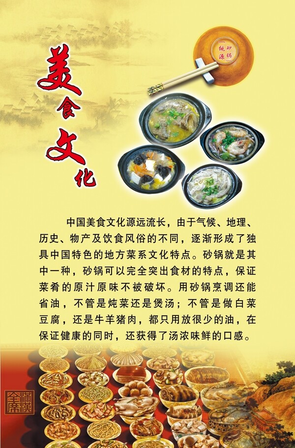 美食文化燈箱