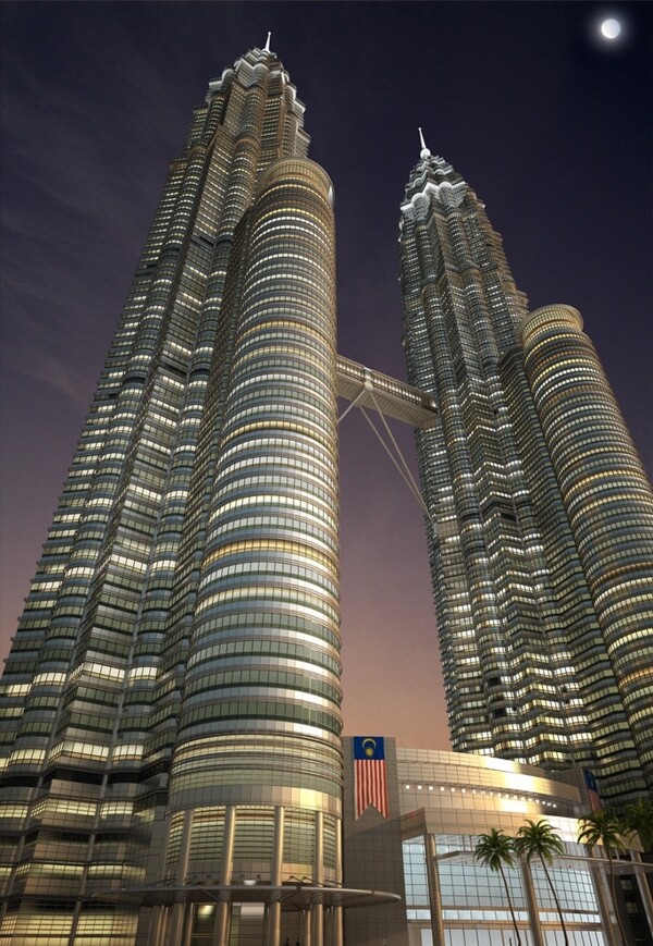 吉隆坡双子楼精品3D模型图片