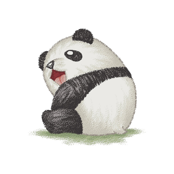 位圖藝術(shù)效果手繪動物熊貓免費素材