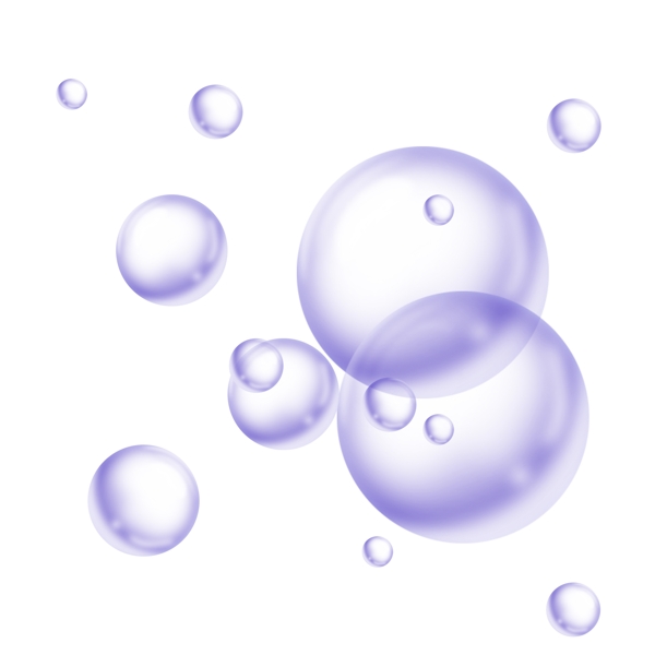 紫色气泡元素图片