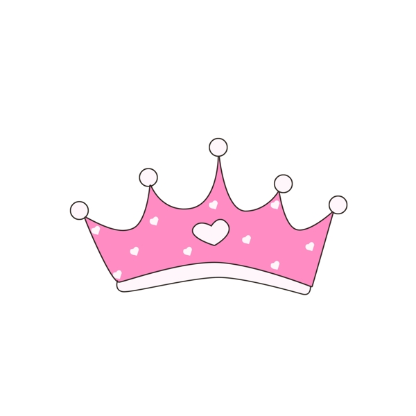 粉色桃心可爱皇冠