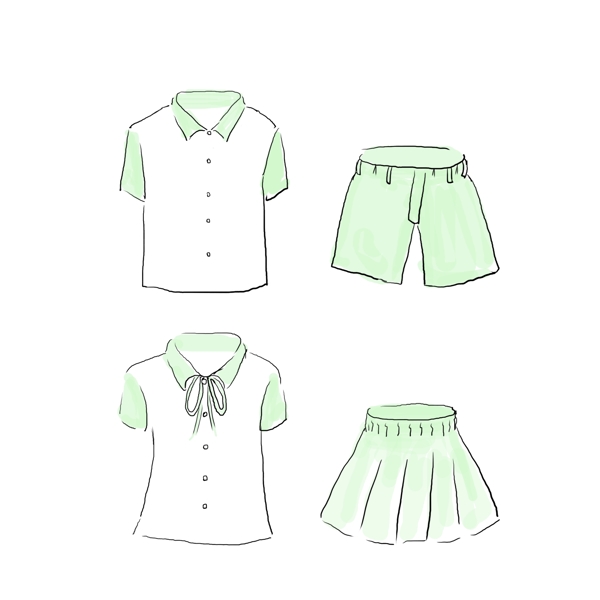 開學(xué)校服原創(chuàng)商用元素