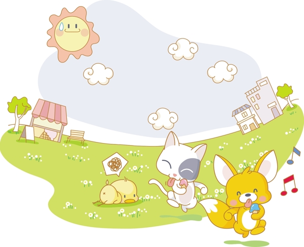 日韓盛典psd分層素材源文件卡通動物