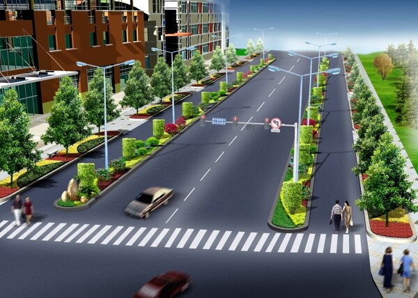 道路效果圖圖片