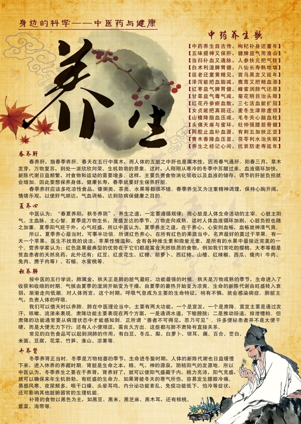 養(yǎng)生宣傳單