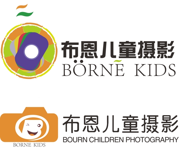 布恩儿童摄影logo
