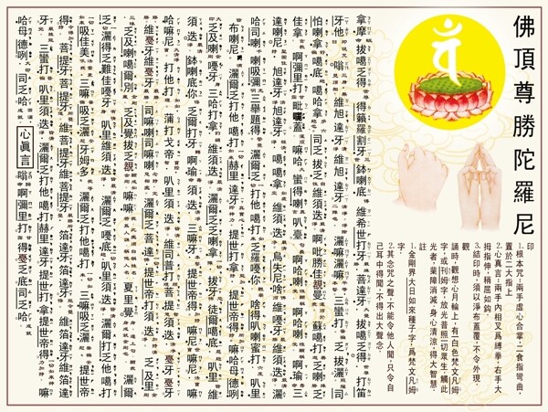 佛教咒语陀罗尼图片