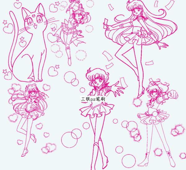 美少女戰(zhàn)士筆刷psd素材