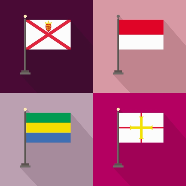 新泽西印度尼西亚加蓬和根西岛旗帜辖区范围