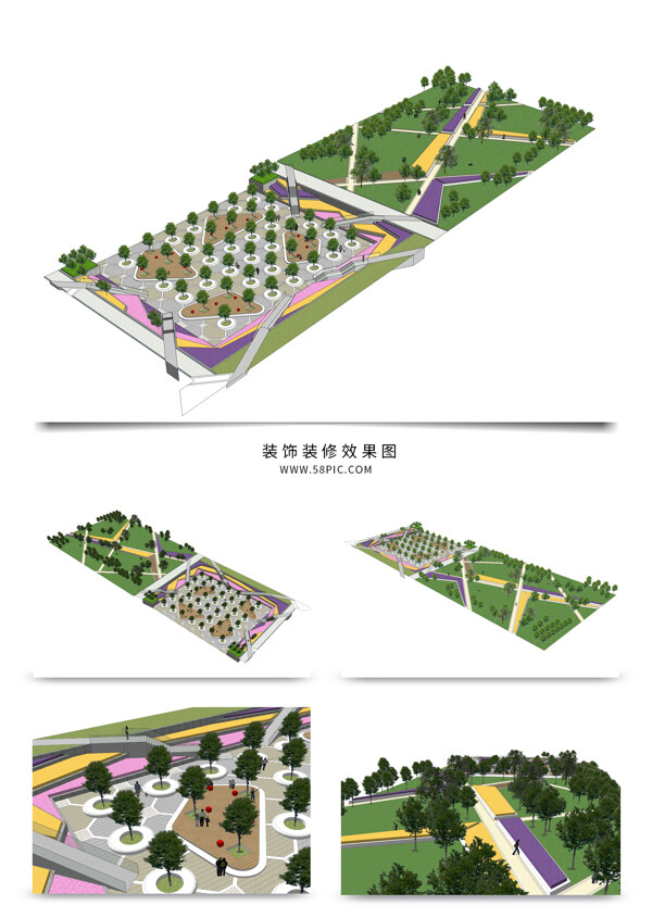 景观规划方案SU模型