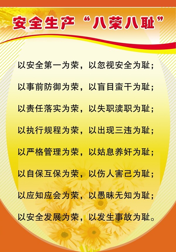 安全生產八榮八恥圖片