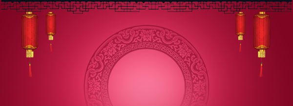 紅色簡約燈籠淘寶全屏banner背景