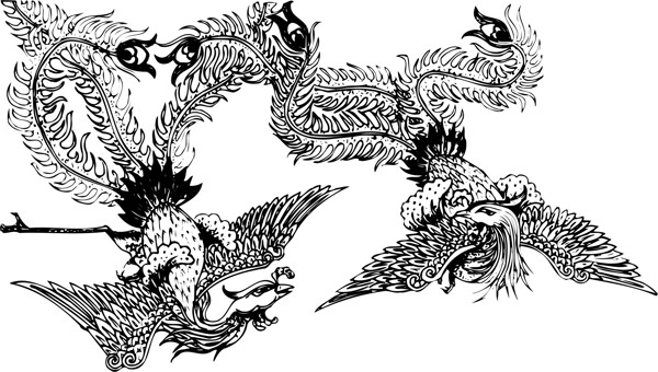 印花矢量圖動(dòng)物色彩花紋民族免費(fèi)素材