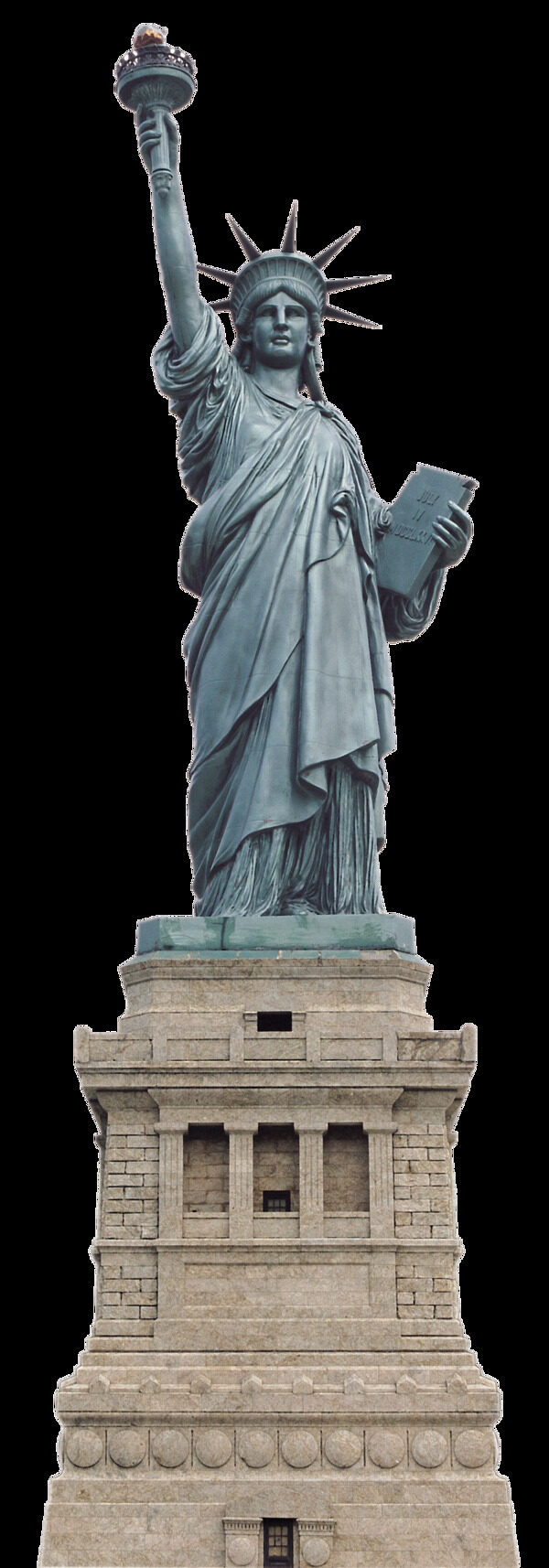 举着火炬的自由女神雕像免抠png透明素材