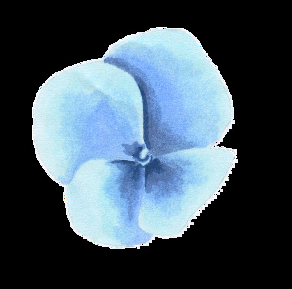 旋風(fēng)花葉卡通水彩透明素材