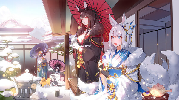 彩色動(dòng)漫人物插畫背景