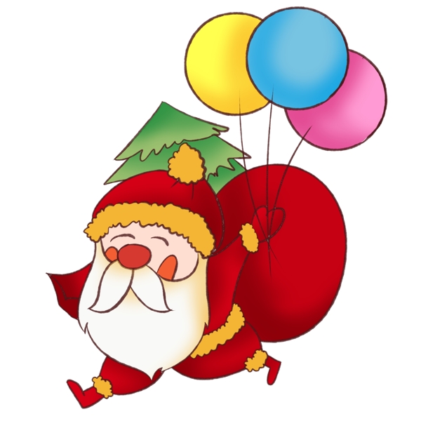 圣诞节圣诞老人开心气球