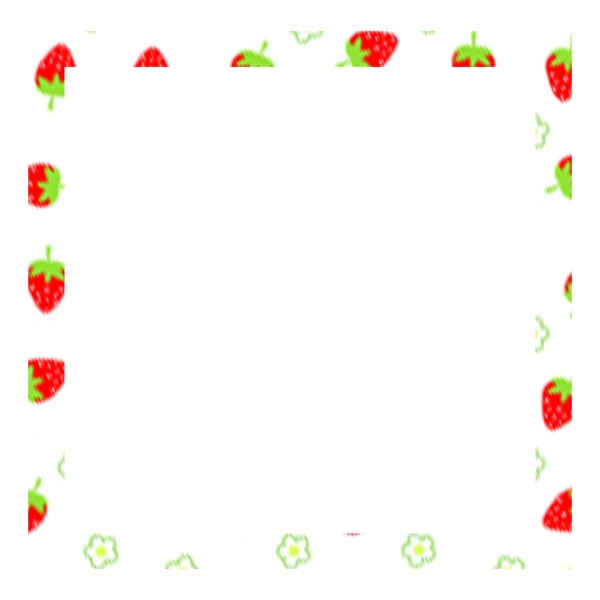 简约美观草莓花边创意方形边框