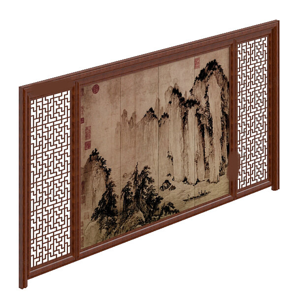 屏風(fēng)模板素材