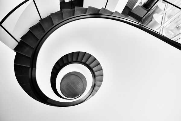 螺旋楼梯抽象建筑设计图片