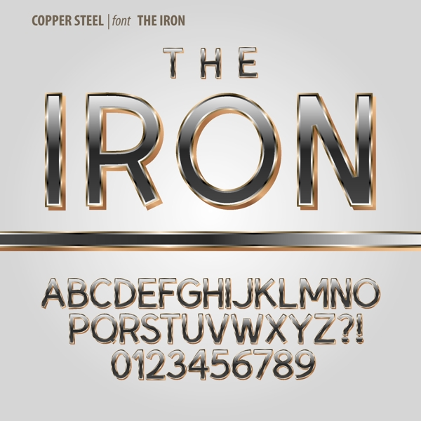 金属质感字体设计