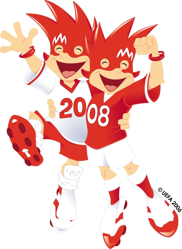 2006欧洲杯吉祥物矢量素材图片
