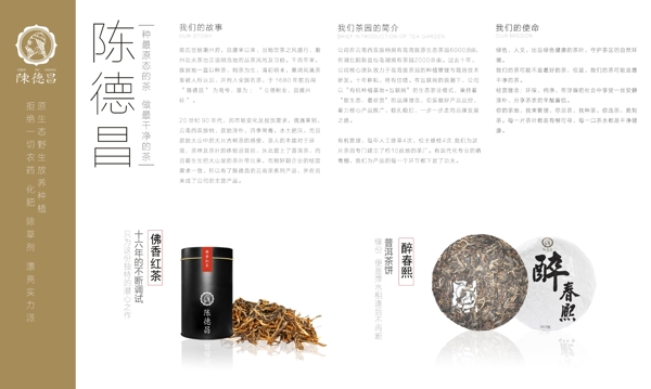 企业茶文化展板海报简洁版式设计素材