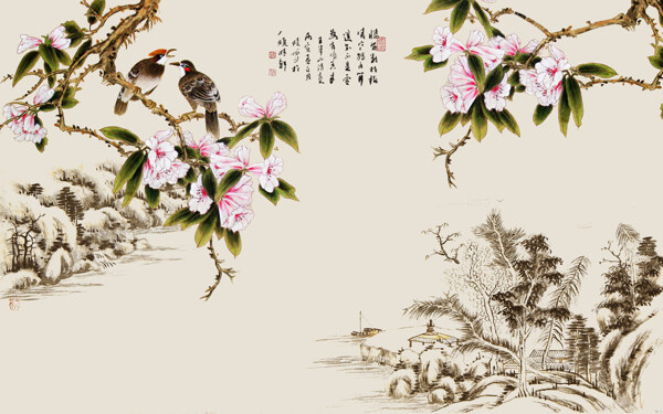 水墨裝飾背景墻