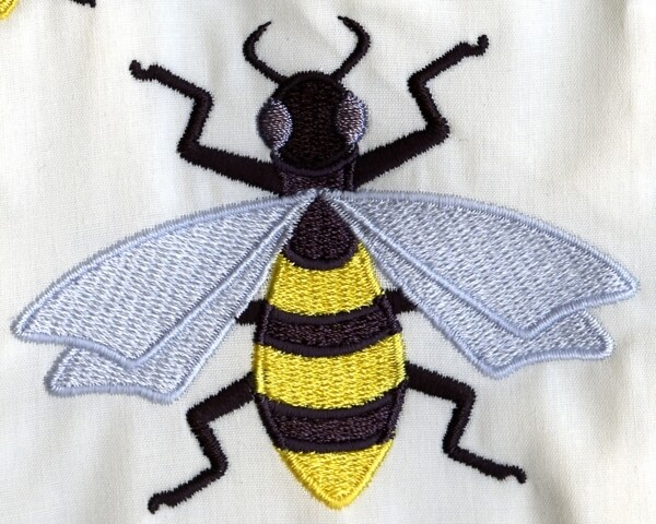 绣花动物昆虫蜜蜂色彩免费素材