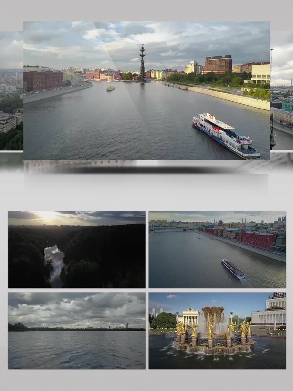 4K超清航拍莫斯科城市景观视频素材