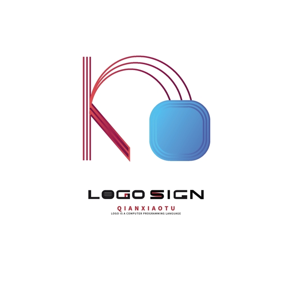 KO简约商业金融大气科技logo标识企业