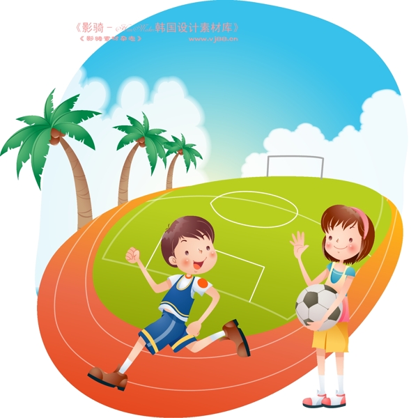 兒童生活矢量卡通人物AI0573