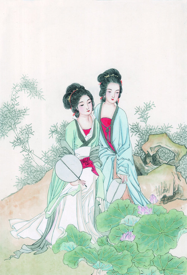 中華藝術(shù)繪畫古畫繪畫仙女神仙嫦娥貂蟬西施中國古代繪畫