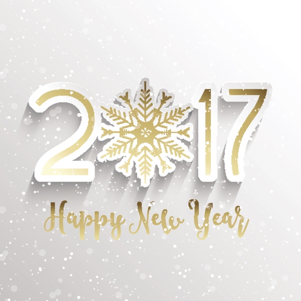 雪花設(shè)計(jì)的新年快樂背景