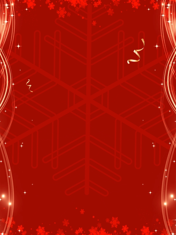 简约红色雪花圣诞节背景素材