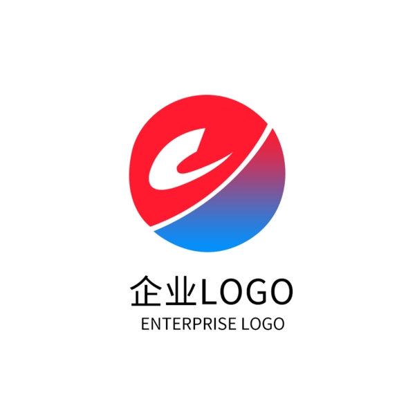 蓝色渐变圆形科技公司LOGO企业标志设计