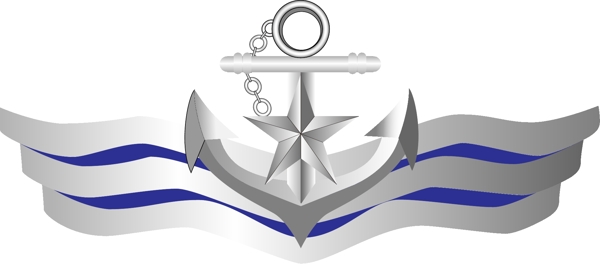 海军胸标AI矢量图