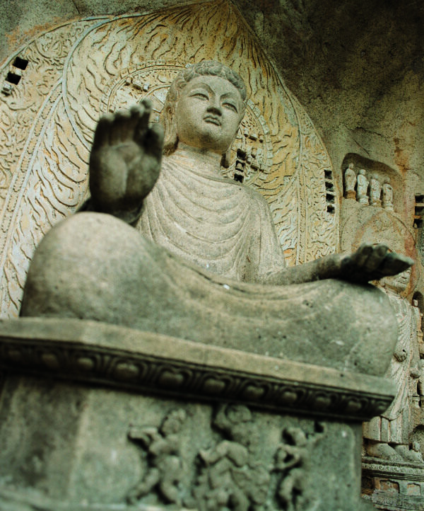 古代大佛雕像摄影图图片