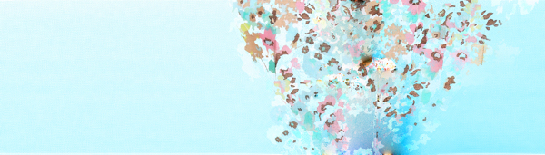 藍(lán)色漂浮元素淘寶全屏banner背景