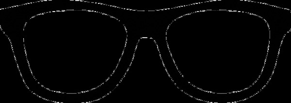 大黑框眼镜免抠png透明素材
