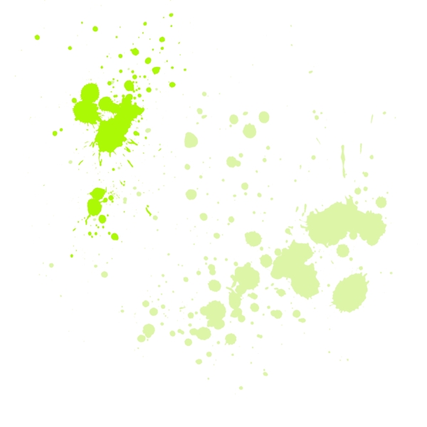 绿色点状油漆喷溅元素