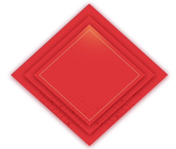 红色菱形物体