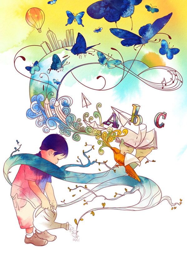 插畫插畫師Mathiole巴西男孩免費素材