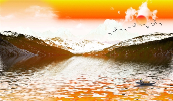 抽象山水