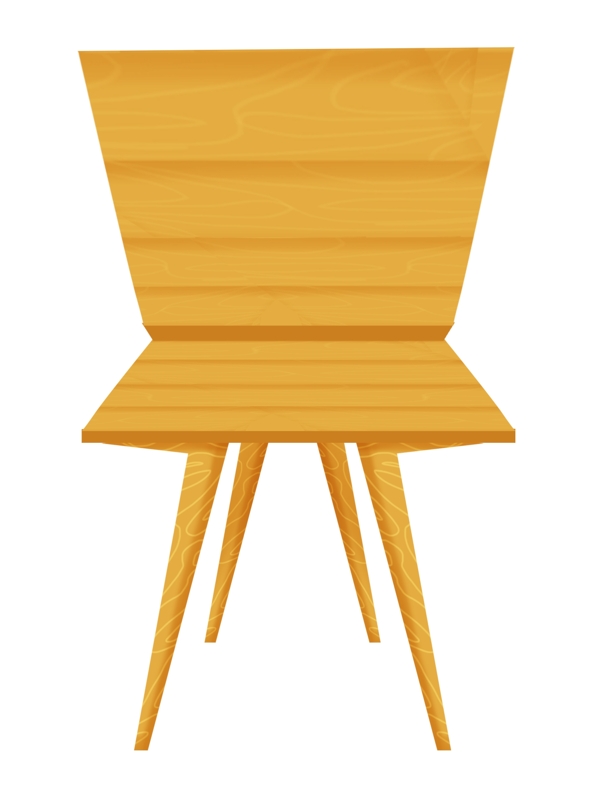 黄色的椅子装饰插画