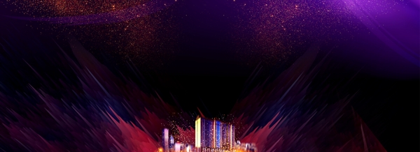 紫色高清商務(wù)banner